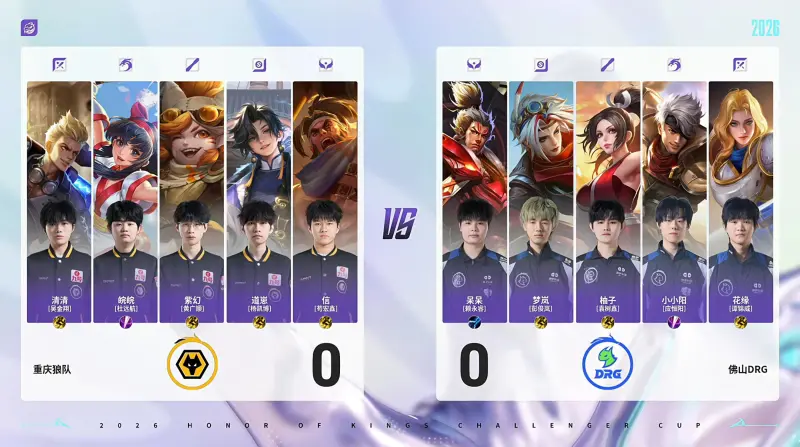 天天盈球-狼队 4-1 DRG:清清项羽力拔山兮状态回暖,狼队晋级四强